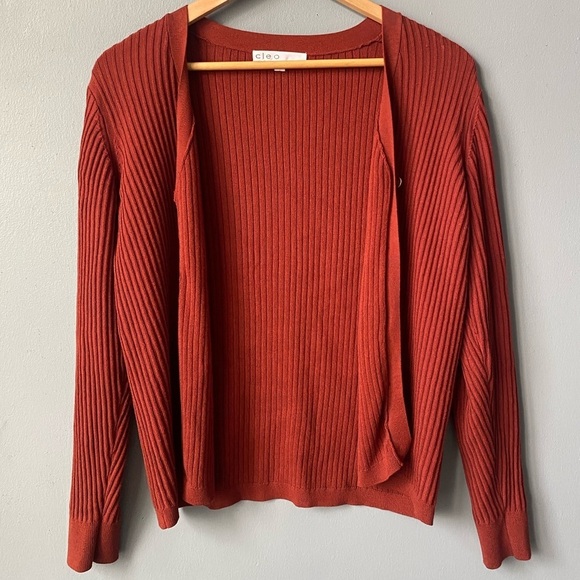 Cleo Ribbed Knit Cardigan Sweater - Picture 2 of 6